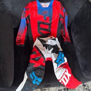 Fox Racing Red and Blue Motocross Gear Set